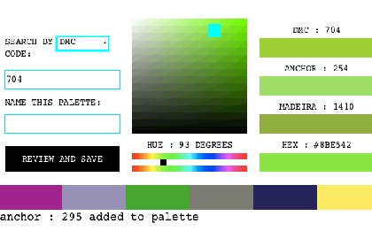 User-defined palettes